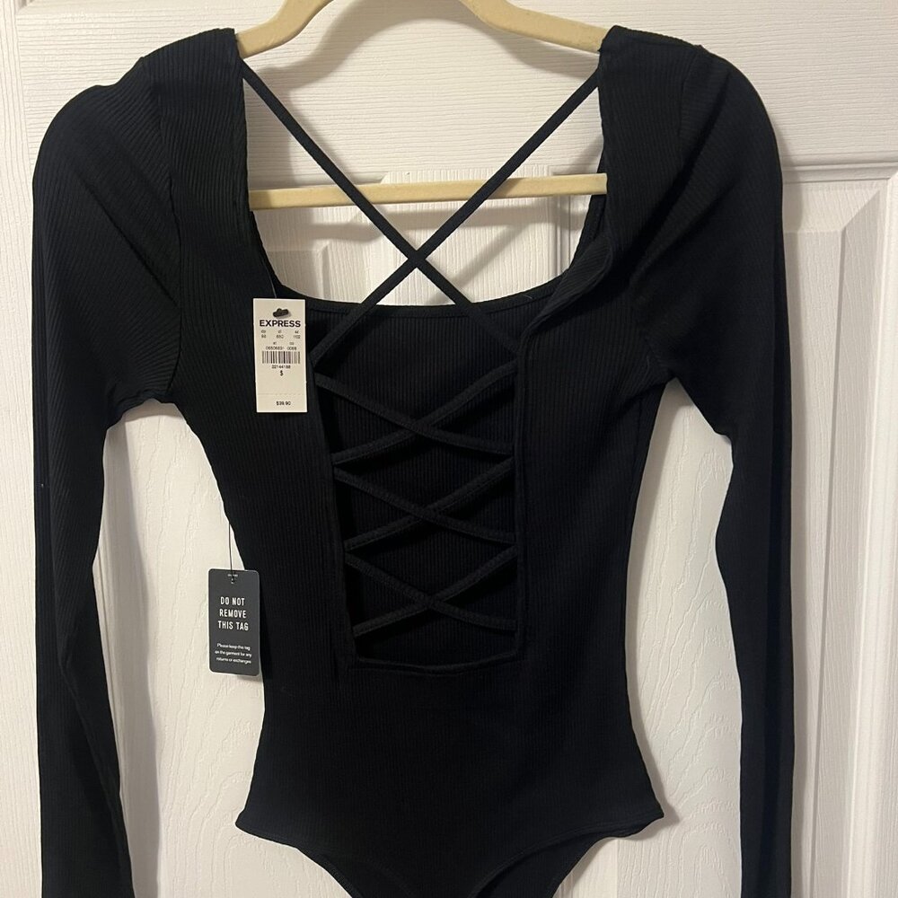 Ribbed long sleeve body suit from Express
